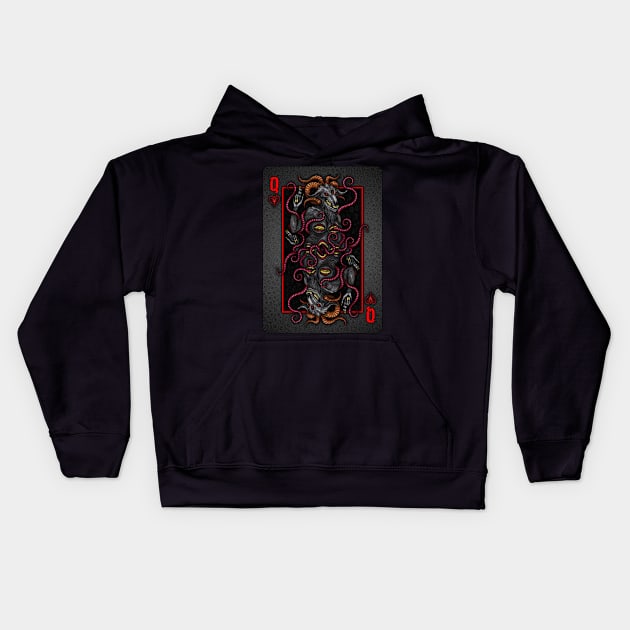 Shub-Niggurath Queen of Hearts - Azhmodai 2020 Kids Hoodie by azhmodai